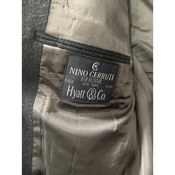 Vintage Mens Nino Cerruti Rue Royal Hyatt & Co Wool Green Blazer Sport Coat 38R - Picture 8 of 10